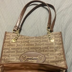 Juicy Couture Tan and Brown Shoulder Bag